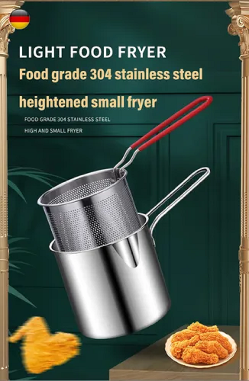 Olla Freidora De Acero Inoxidable + Cest